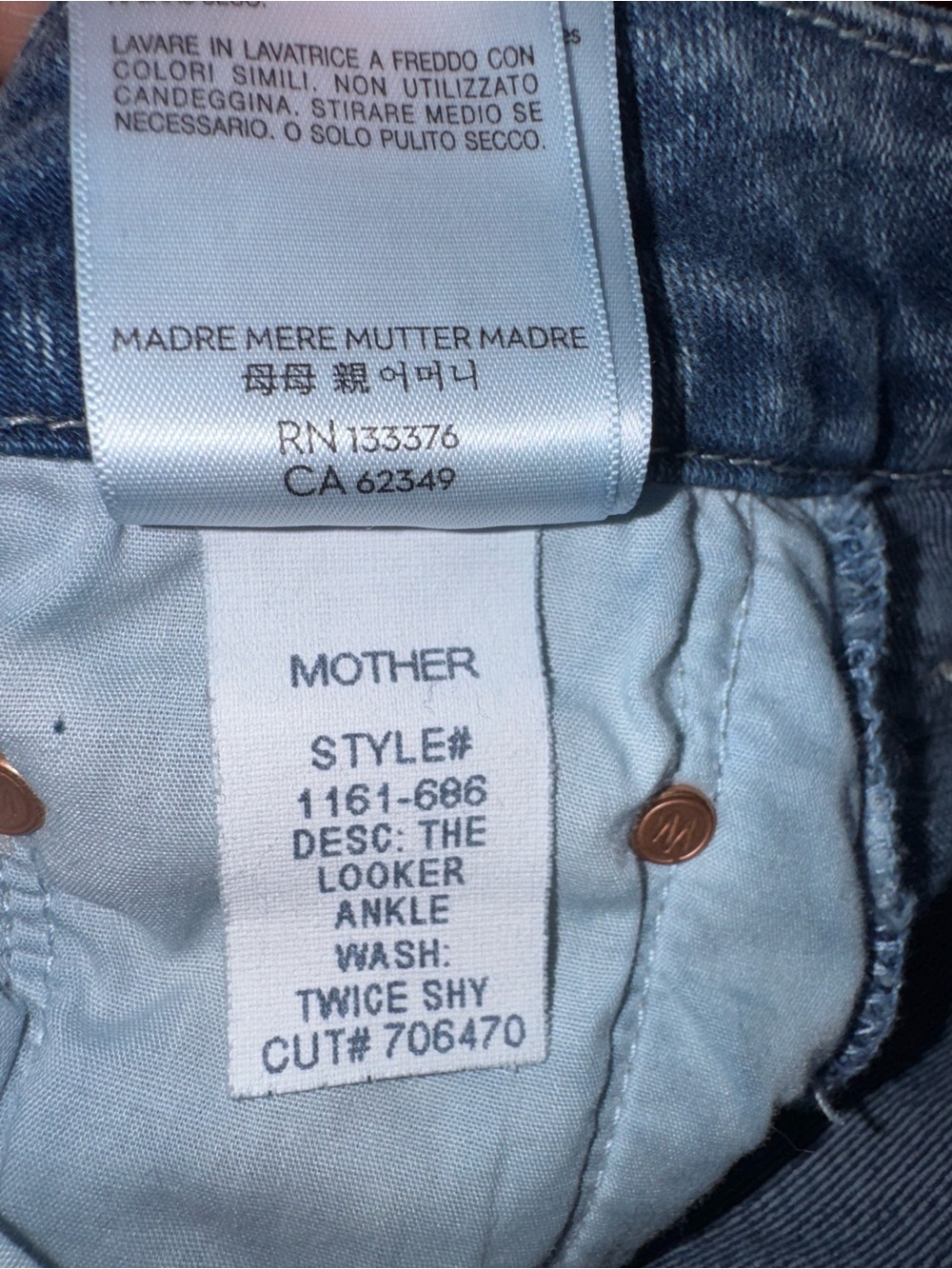 Mother Denim The Looker Ankle Jeans in Twice Shy Size 26 - Picture 8 of 13